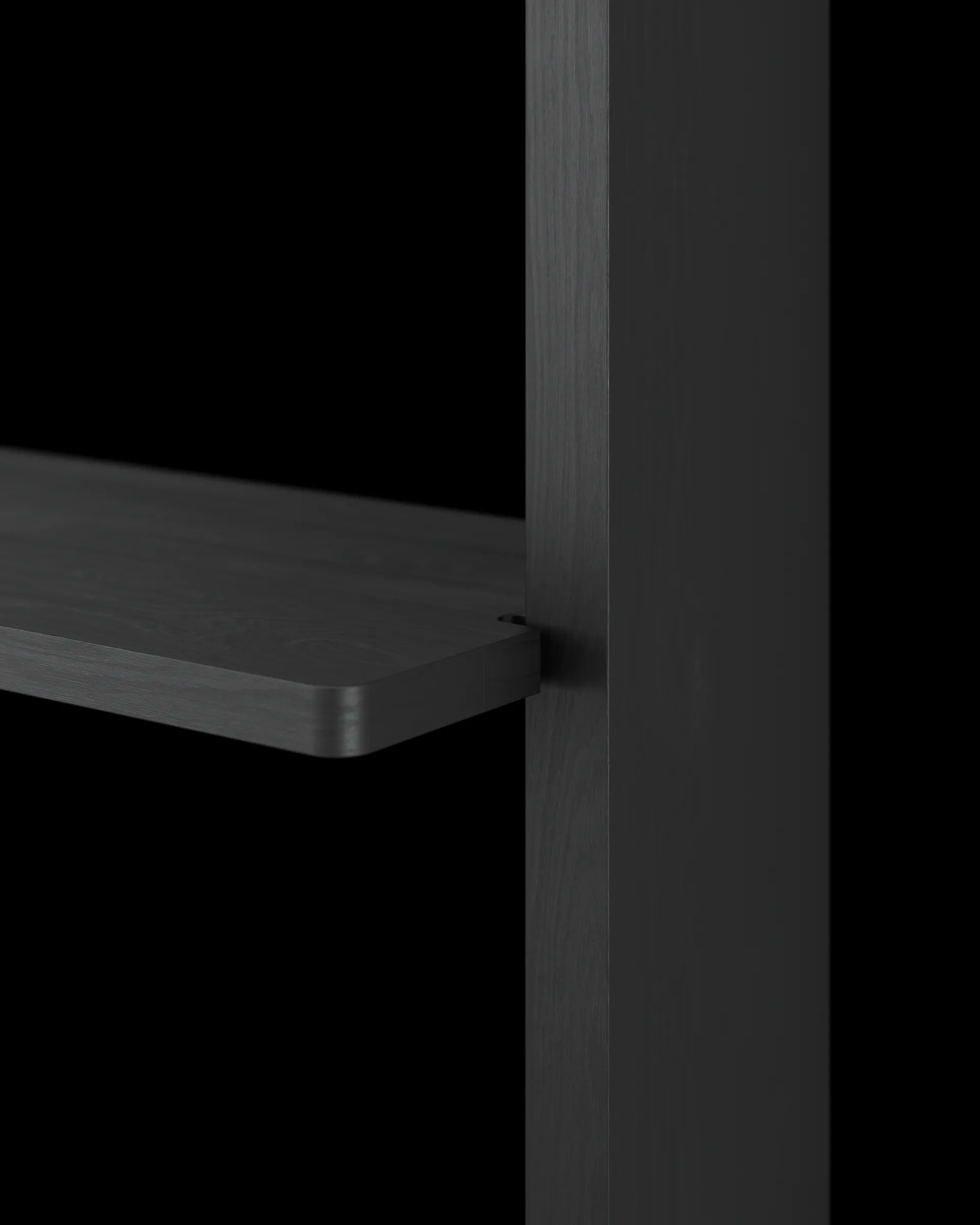 Mensola da parete Gridlock – T3-A9-9, Frassino tinto nero Massproductions