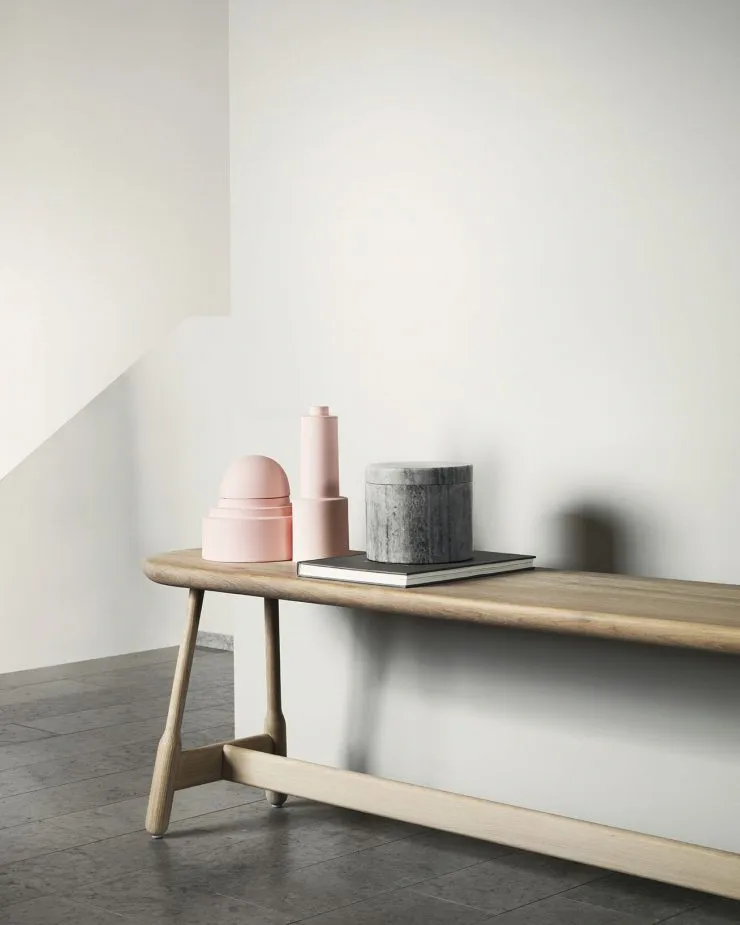 Panchina Albert 160 cm, rovere oliato bianco Massproductions