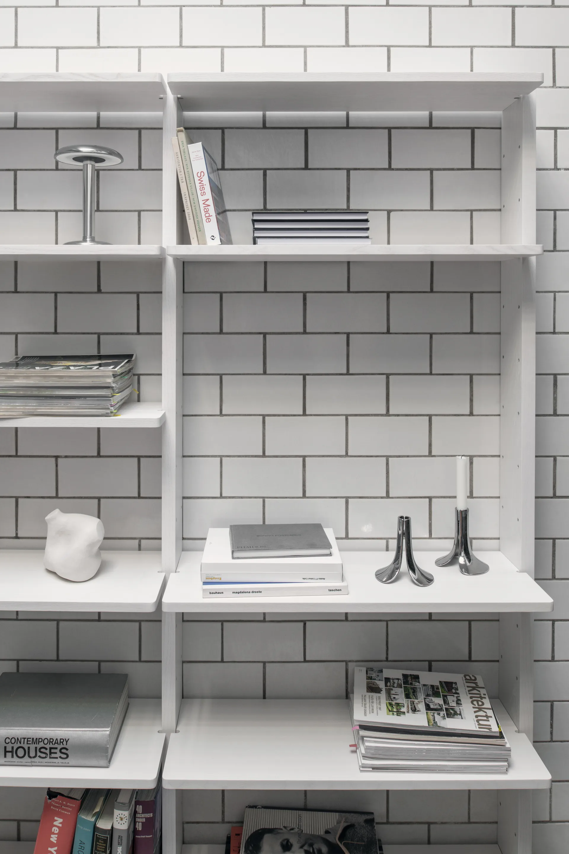 RIpiano Gridlock Shelf W800, Frassino tinto bianco Massproductions