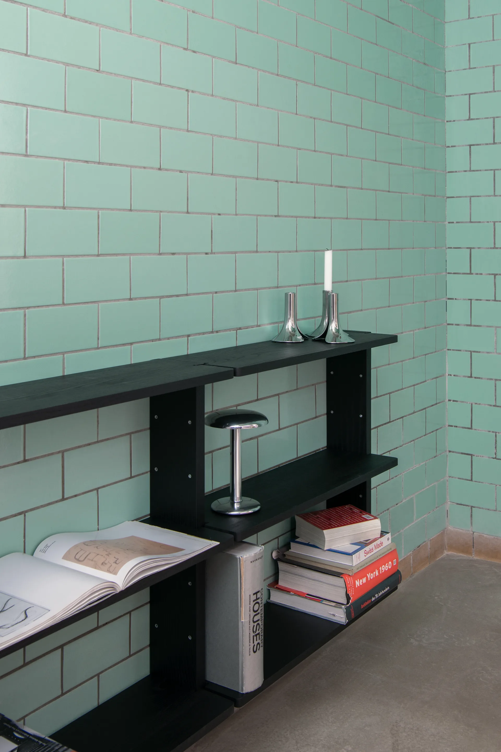 RIpiano Gridlock Shelf W800, Frassino tinto nero Massproductions