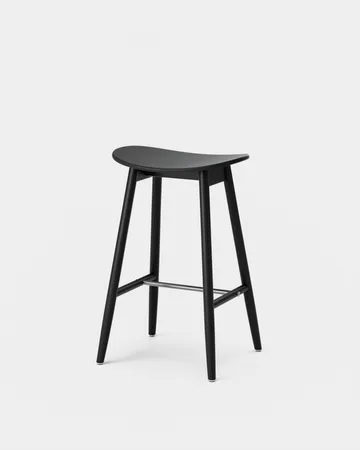 Sgabello da bar Icha 65 cm - Faggio tinto nero - Massproductions
