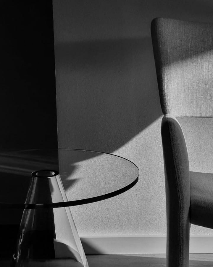 Tavolo Sander Ø 48 cm, Vetro Massproductions