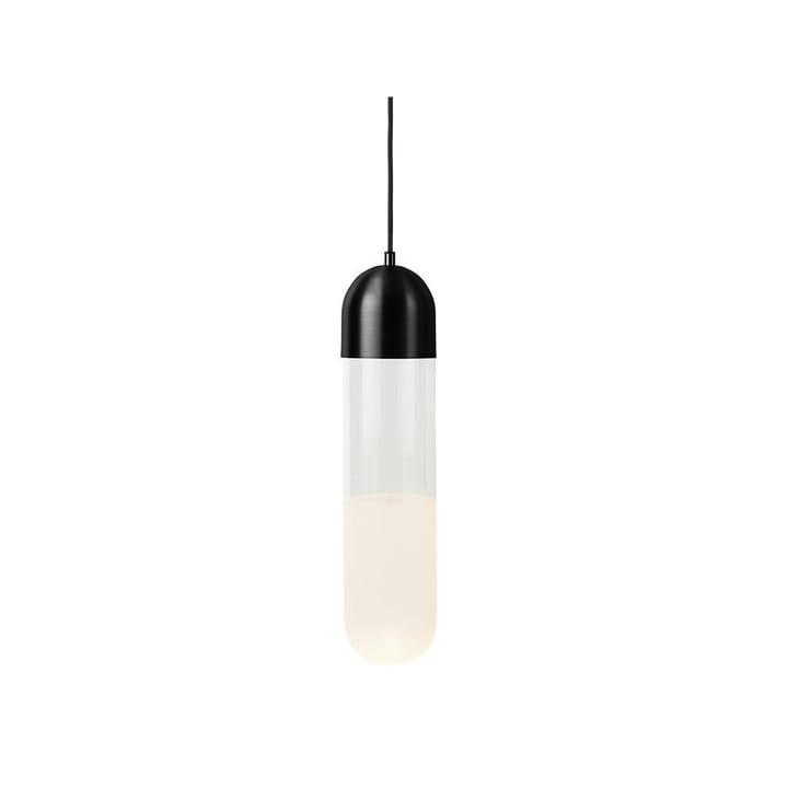 Lampadario Firefly, nero, vetro/paralume in vetro smerigliato Mater