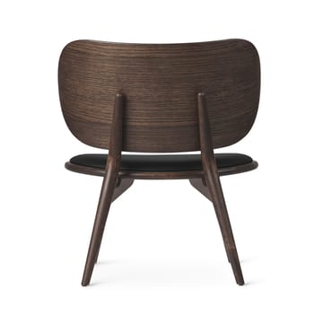 Sedia lounge The Lounge Chair - Pelle nera, struttura grigio sirka - Mater