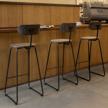 Sgabello da bar Earth - color caffè, alt. 69 cm, base in acciaio nera - Mater
