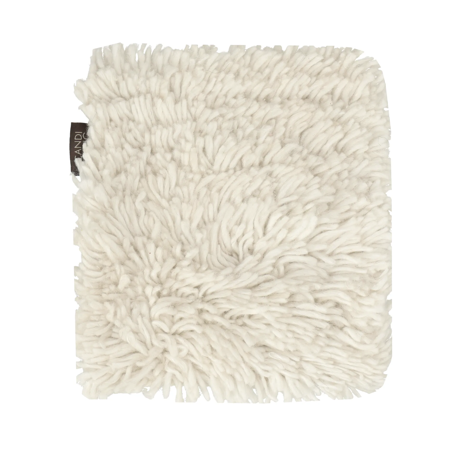 Campione tappeto in lana Cozy, Bianco naturale Material Samples