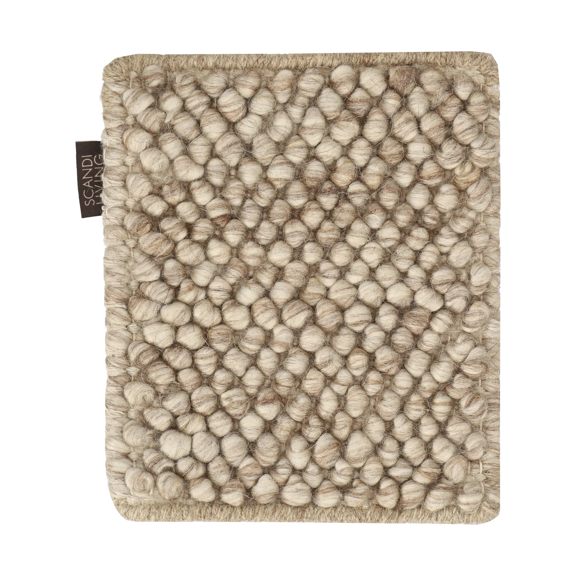 Campione tappeto in lana Flock, Beige Material Samples