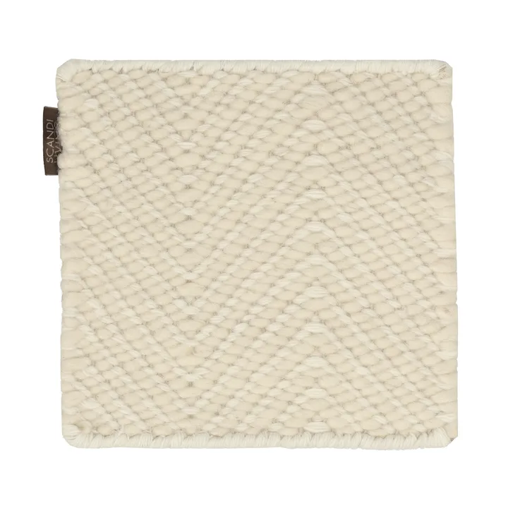 Campione tappeto in lana Furrow - Bianco naturale - Material Samples