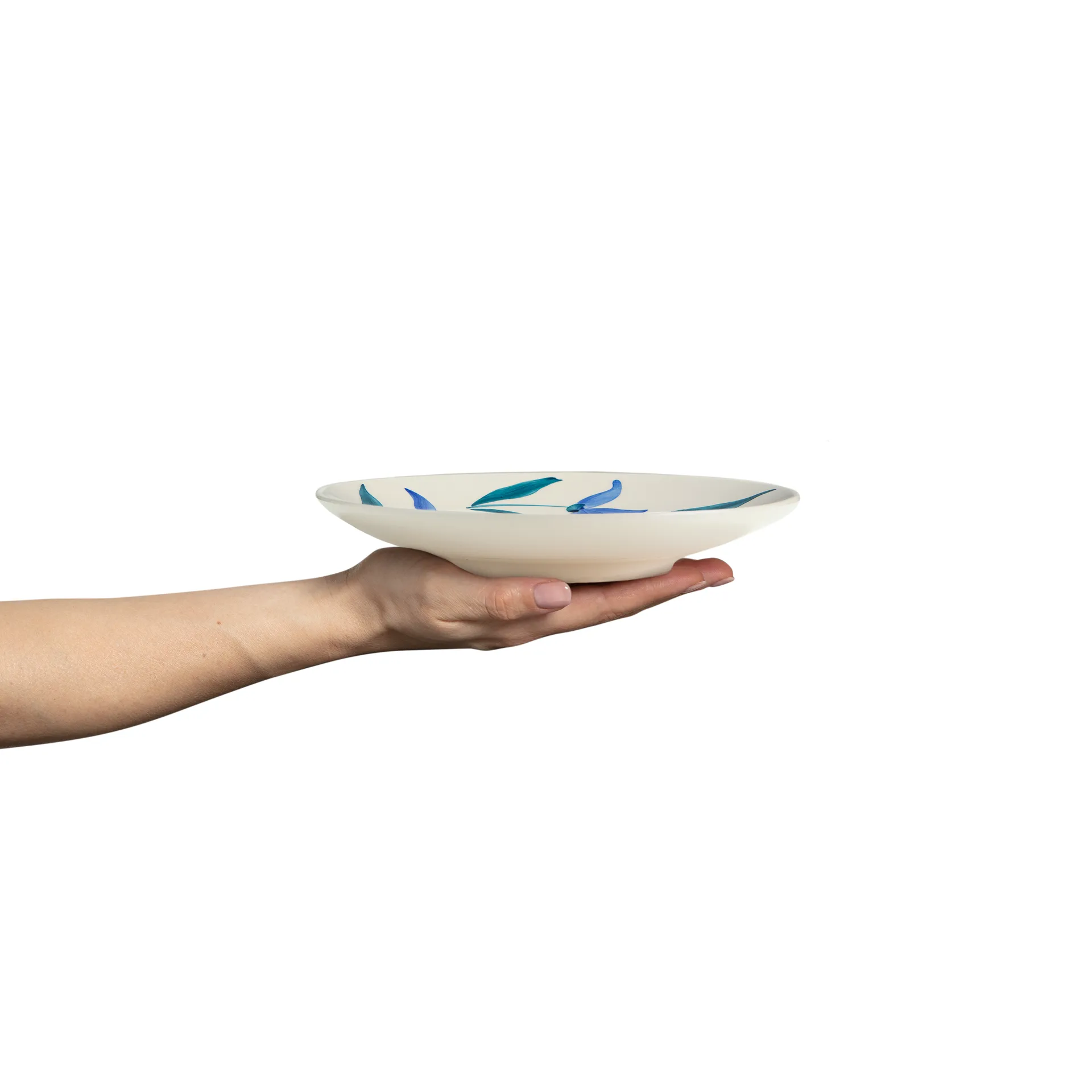 Piattino Flowers blossom Ø20 cm, Bianco Mateus