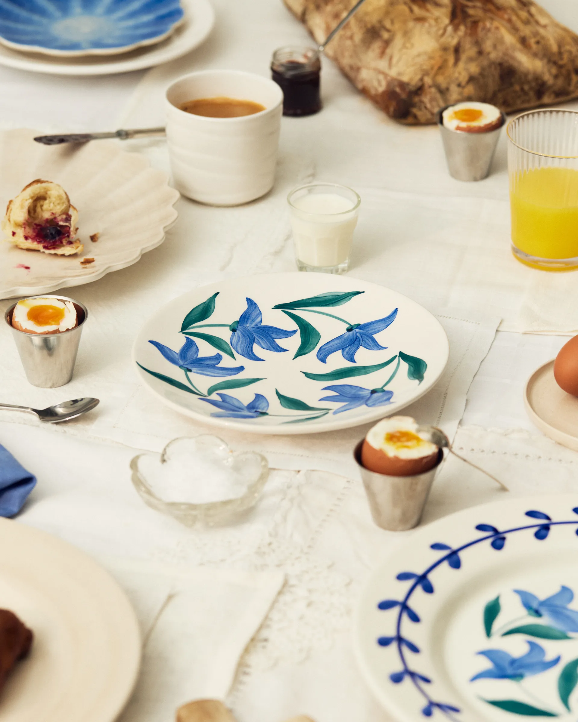 Piattino Flowers blossom Ø20 cm, Bianco Mateus