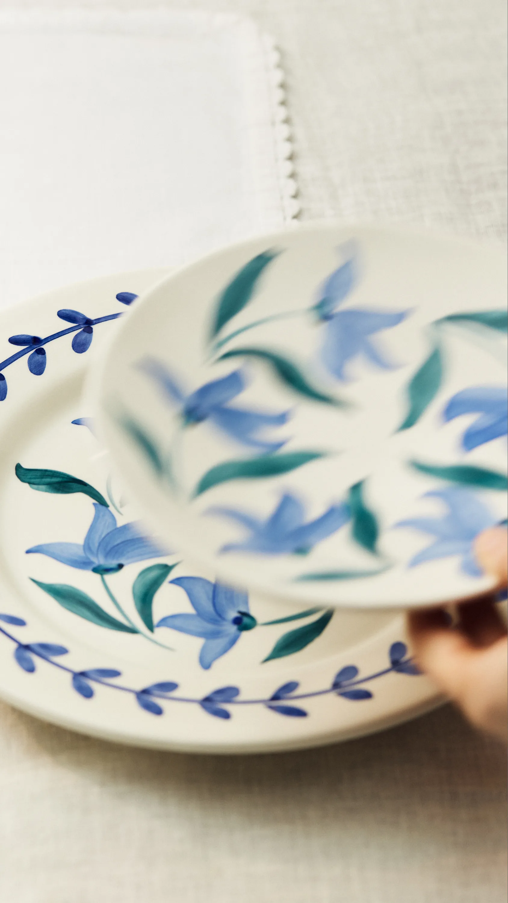 Piattino Flowers blossom Ø20 cm, Bianco Mateus