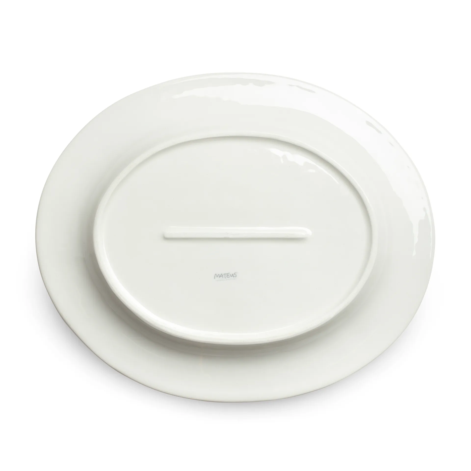 Piattino ovale Bubbles 35 cm, Grigio Mateus