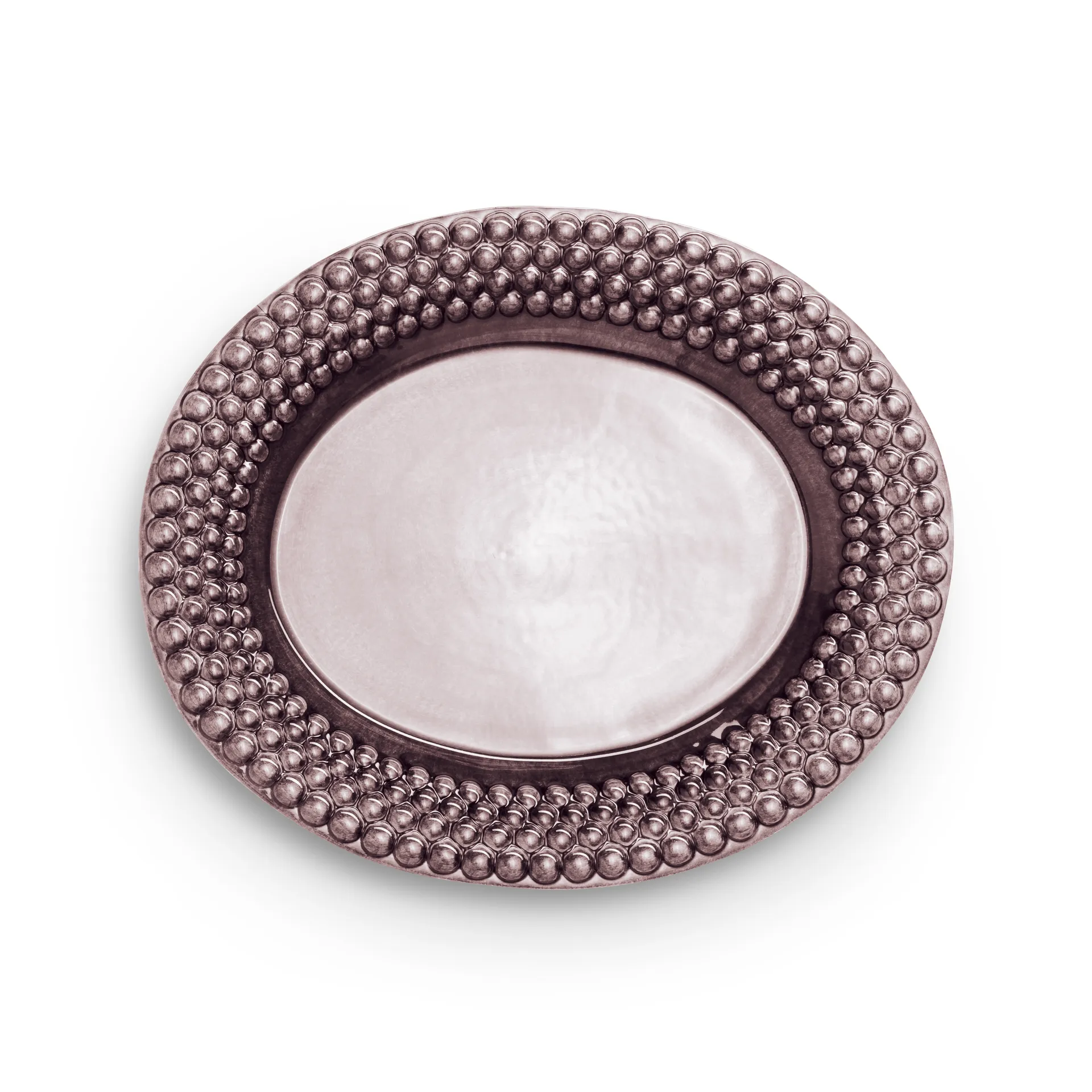 Piattino ovale Bubbles 35 cm, Plum Mateus