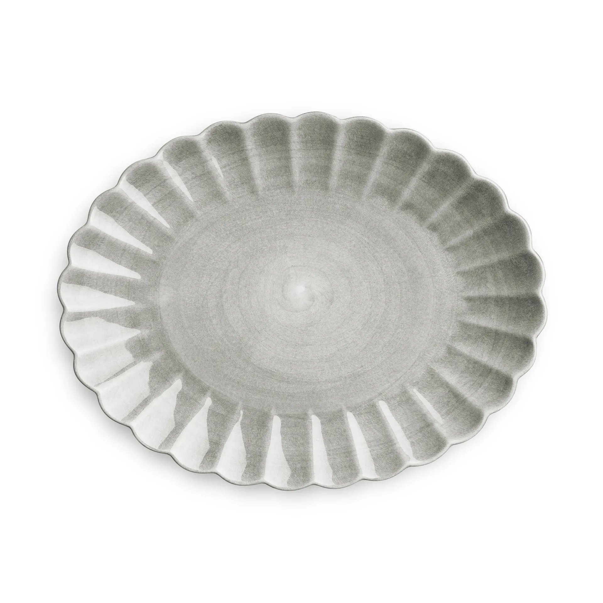 Piatto da portata Oyster 30x35 cm, grigio Mateus