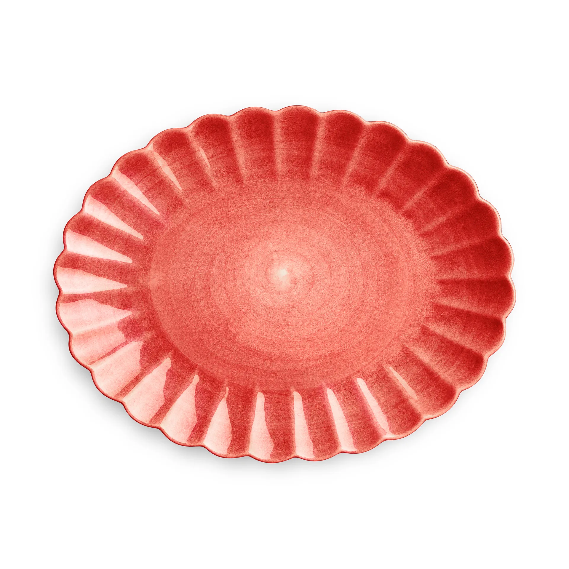 Piatto da portata Oyster 30x35 cm, Rosso Mateus