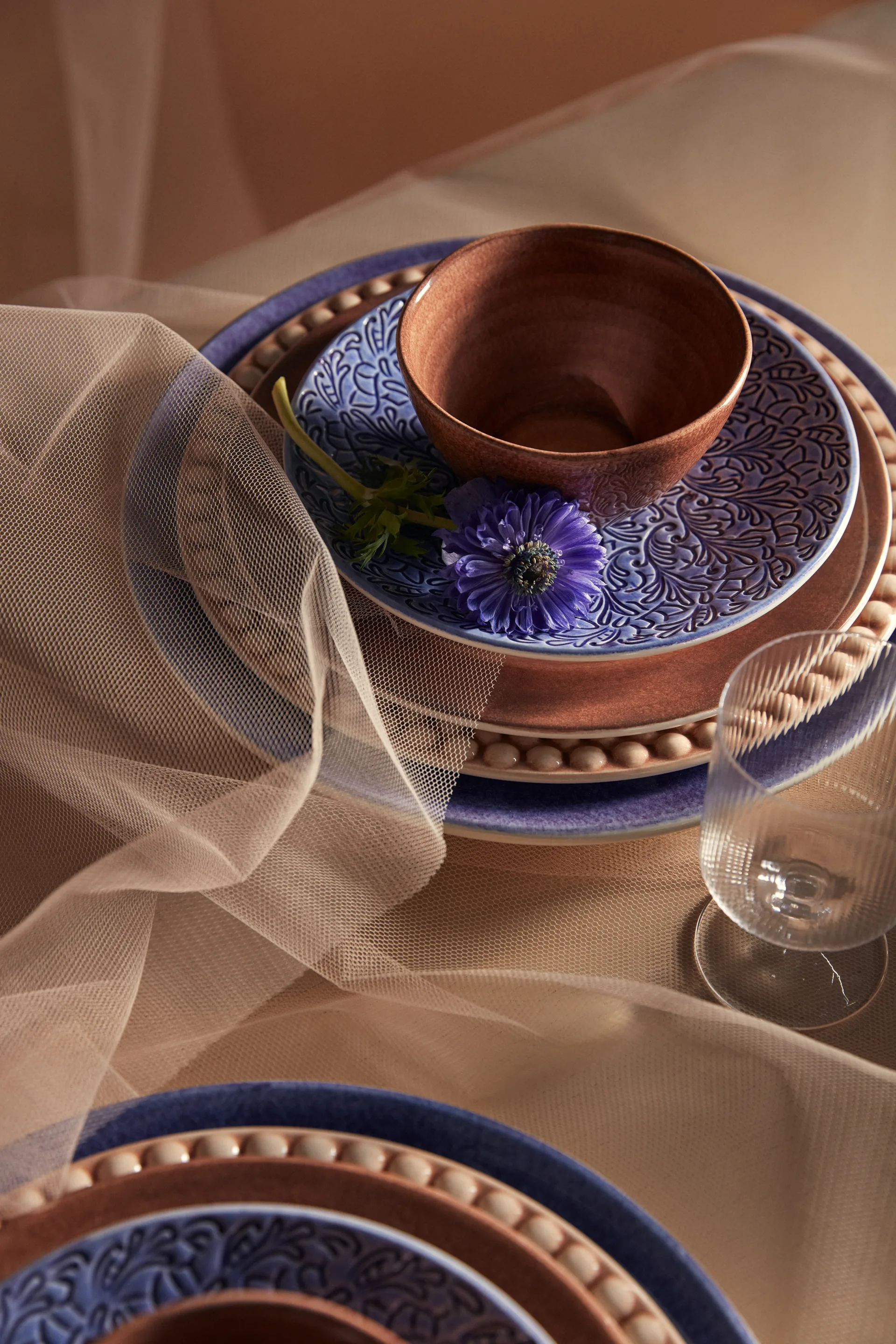 Piatto Lace 20 cm, Azzurro Mateus