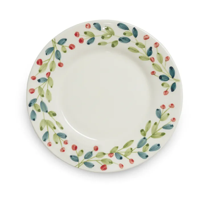 Piatto natalizio Basic, Ø 21 cm - Bianco, multicolore - Mateus