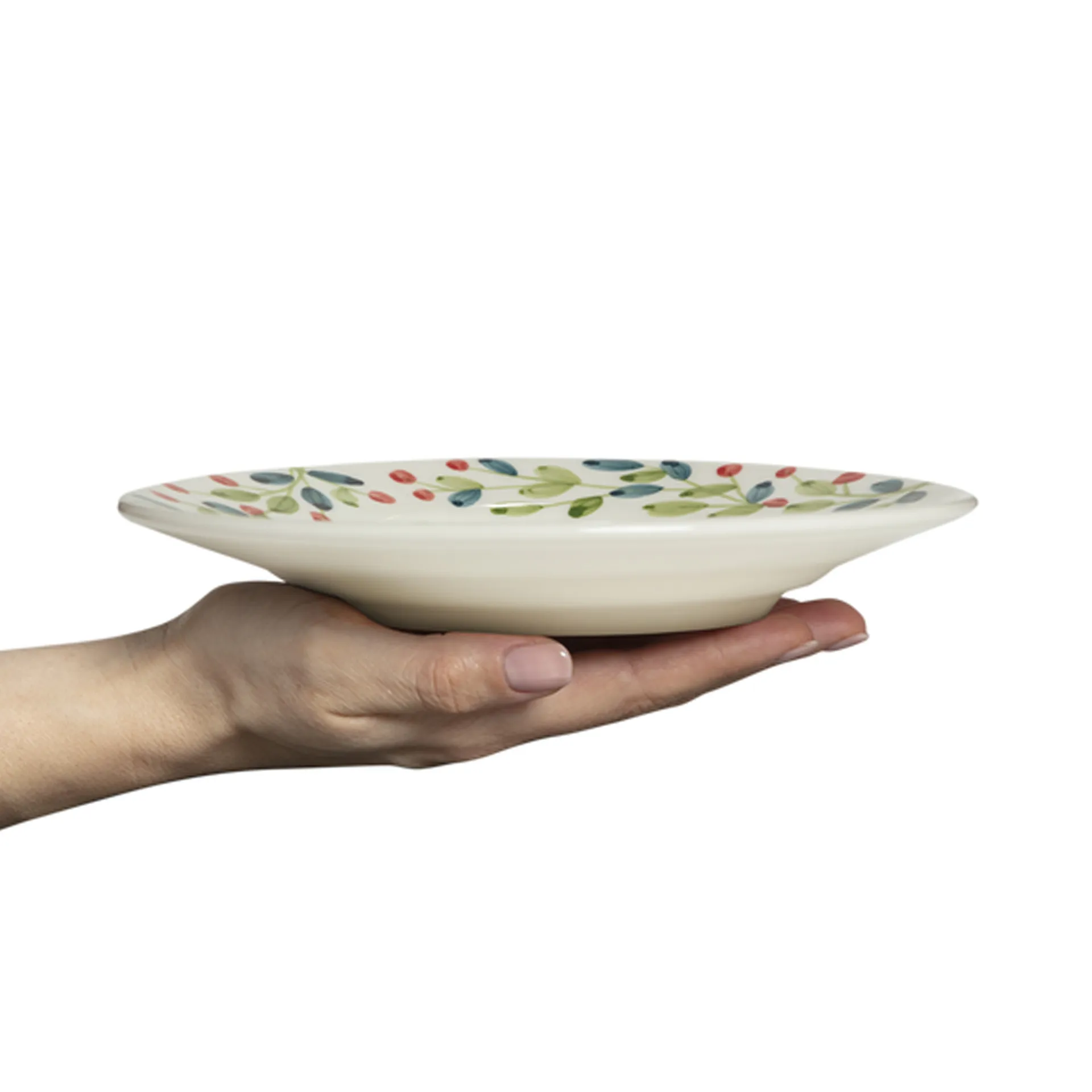 Piatto natalizio Basic, Ø 21 cm, Bianco, multicolore Mateus