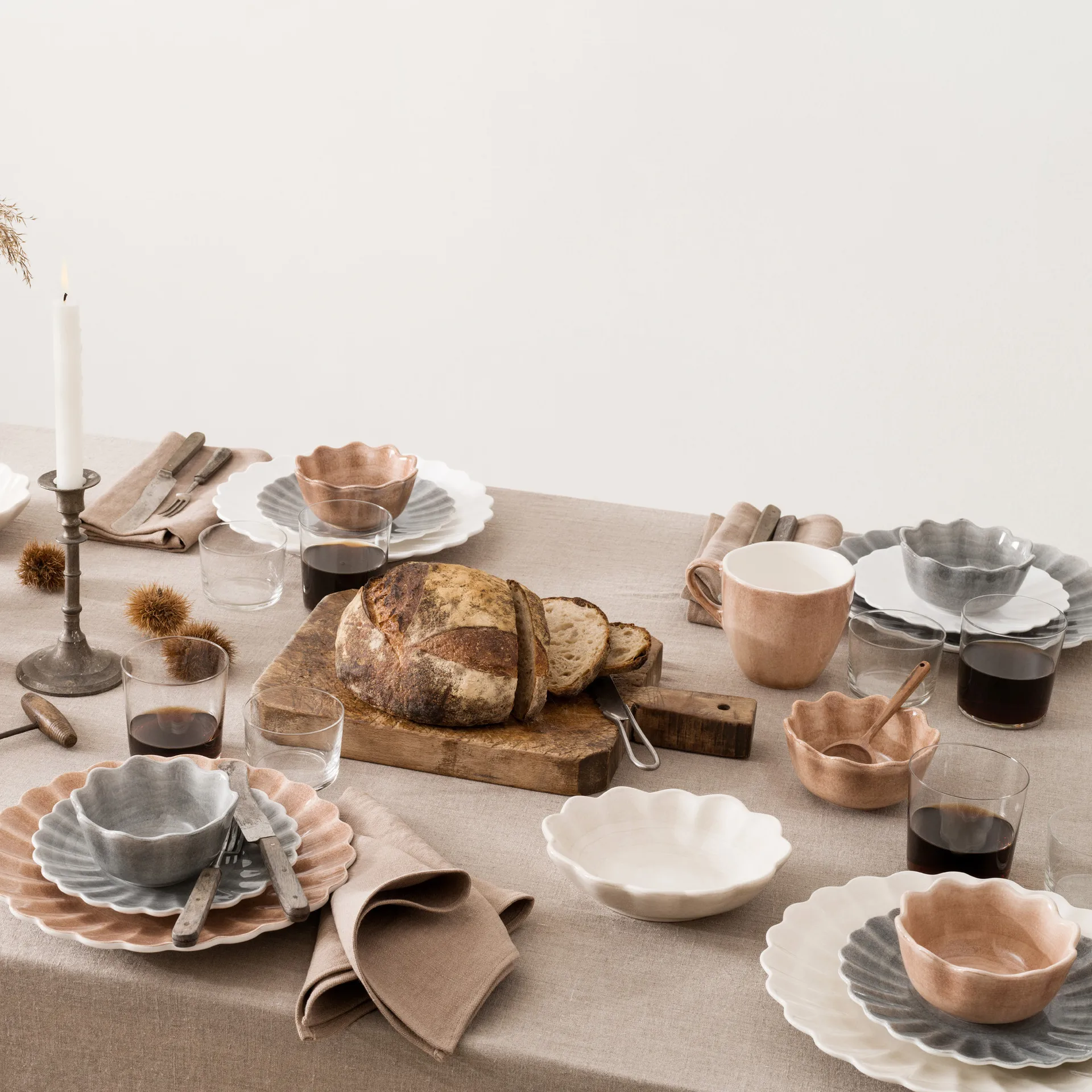 Piatto Oyster 20 cm, grigio Mateus