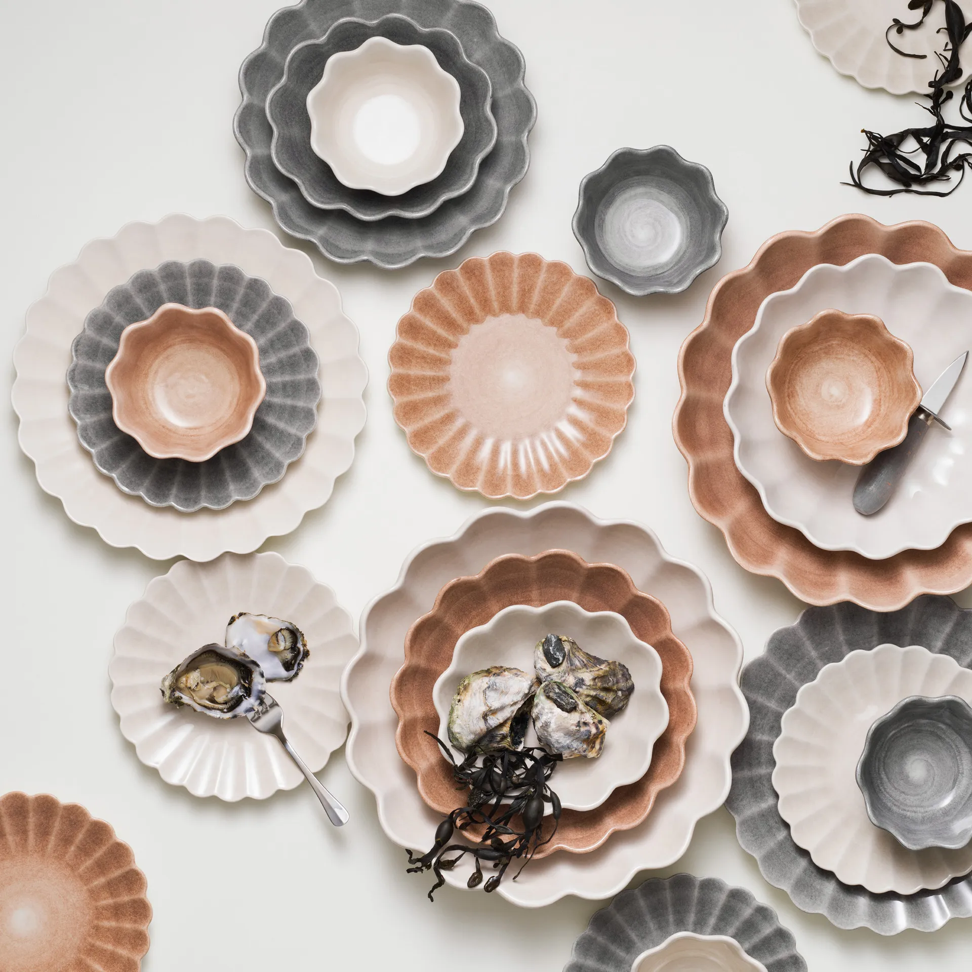 Piatto Oyster 20 cm, grigio Mateus