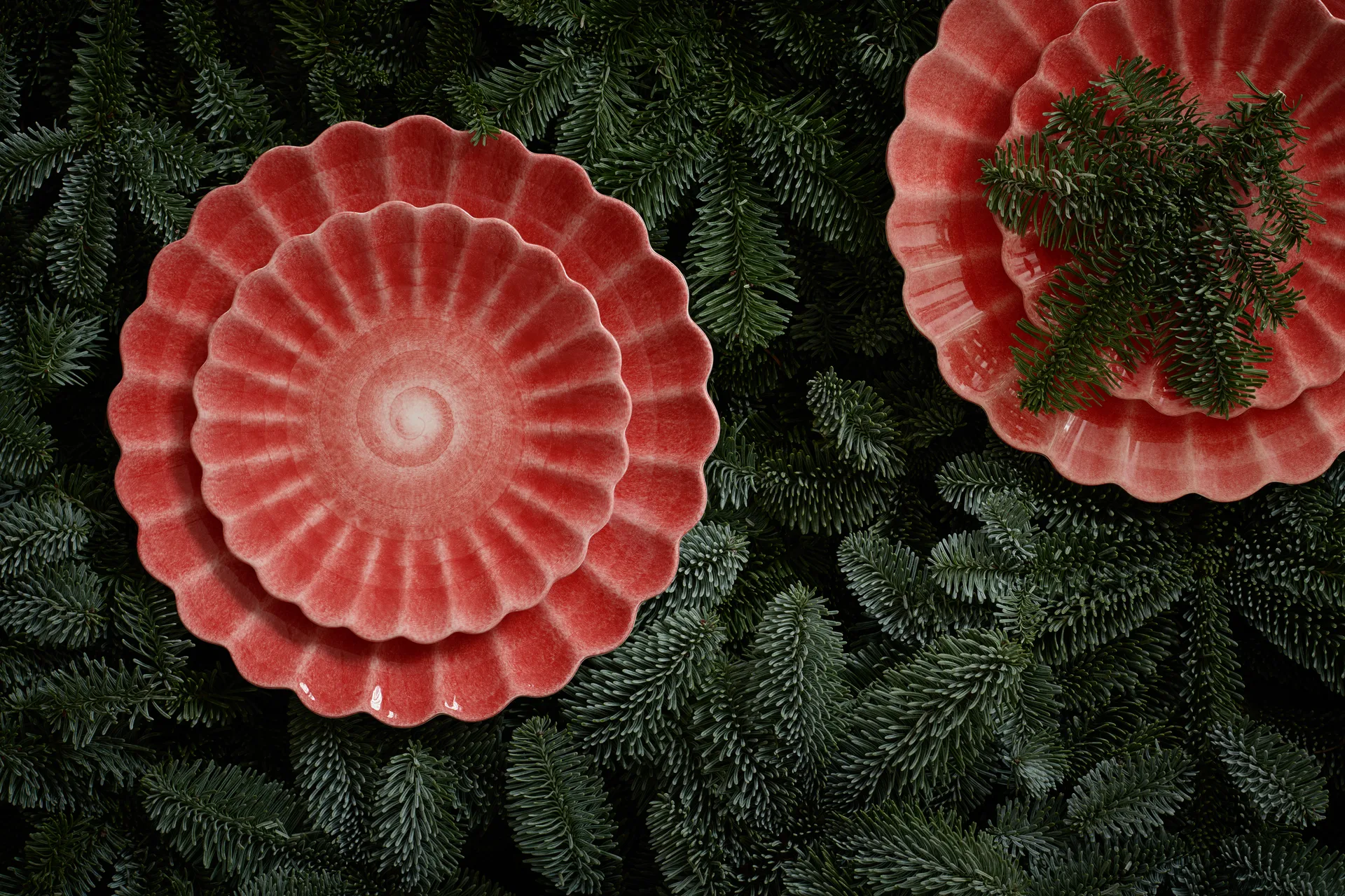 Piatto Oyster 20 cm, Rosso Mateus