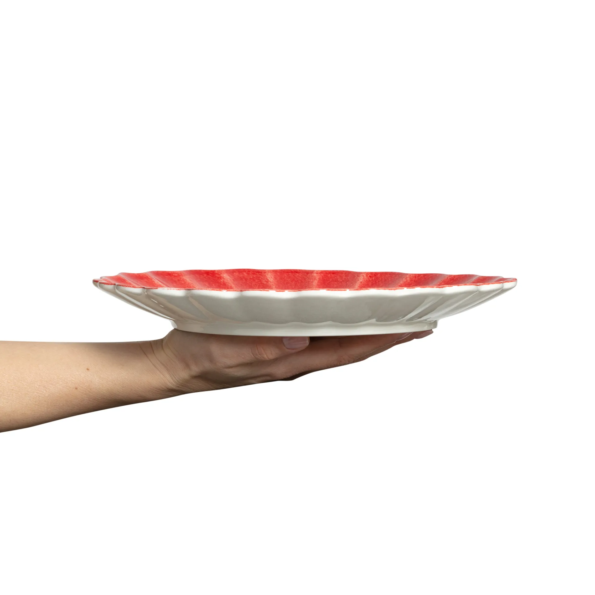 Piatto Oyster 28 cm, Rosso Mateus