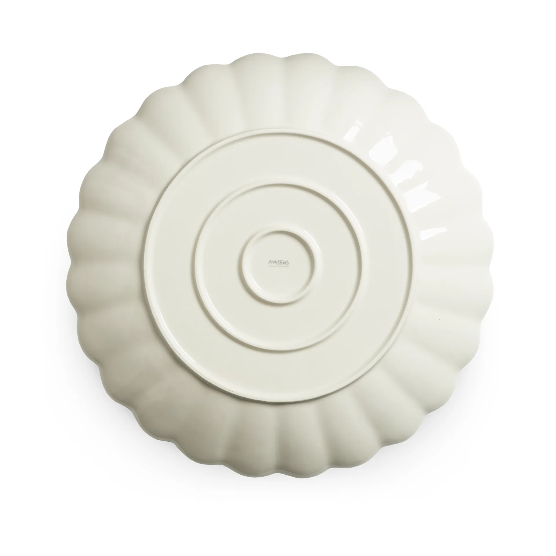 Piatto Oyster rotondo 42 cm, Verde foresta Mateus