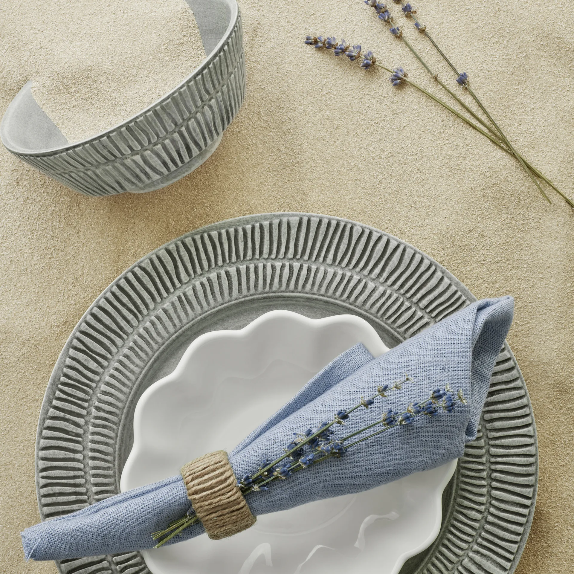 Piatto Stripes Ø 20 cm, grigio Mateus