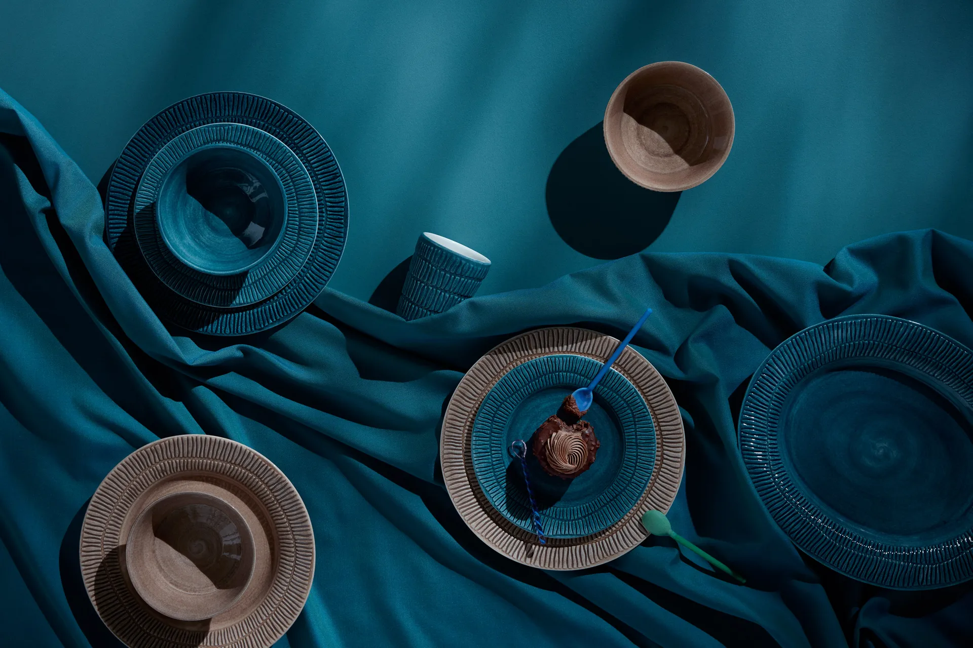 Piatto Stripes Ø 28 cm, ocean Mateus