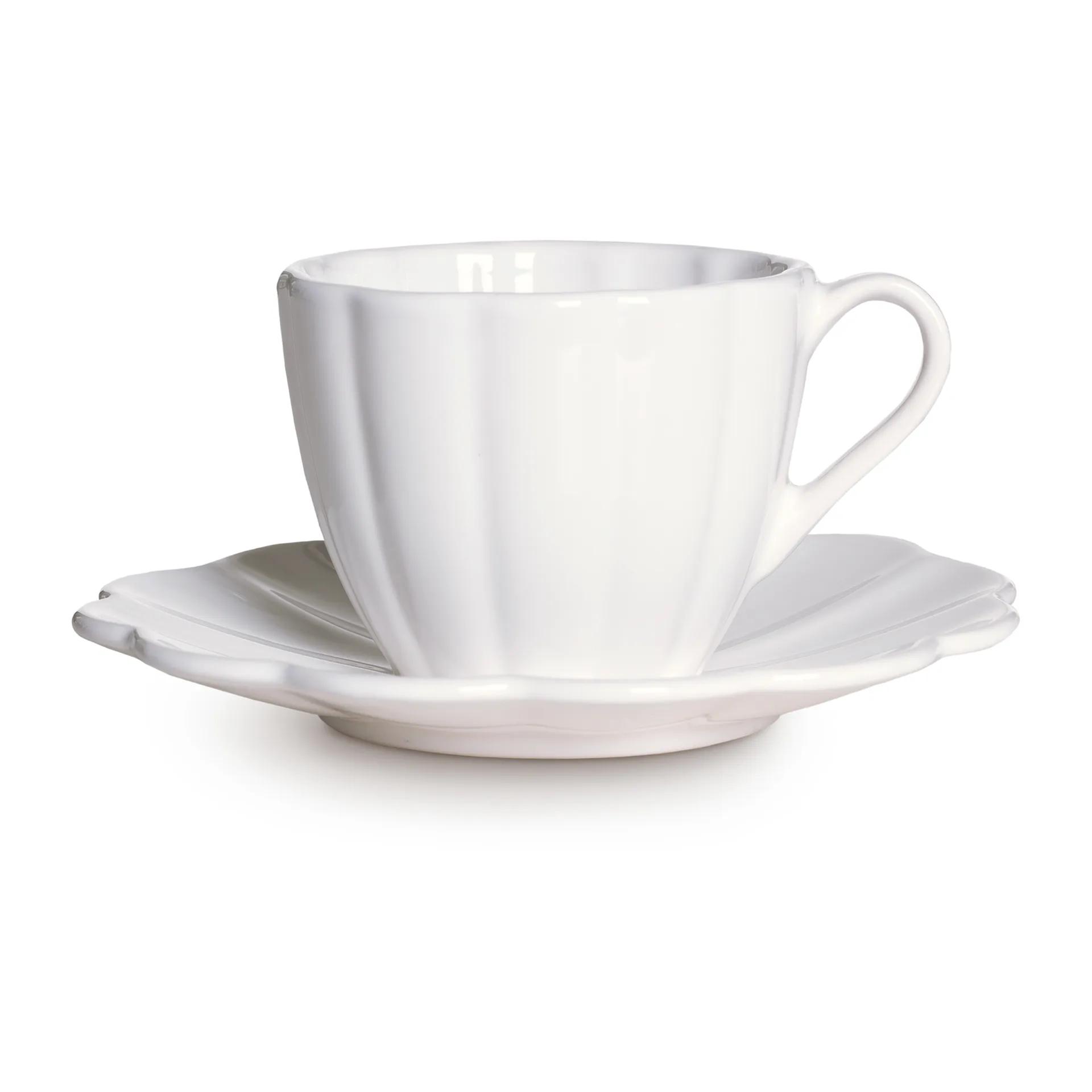 Tazza con piattino Oyster, 25 cl, Bianco Mateus