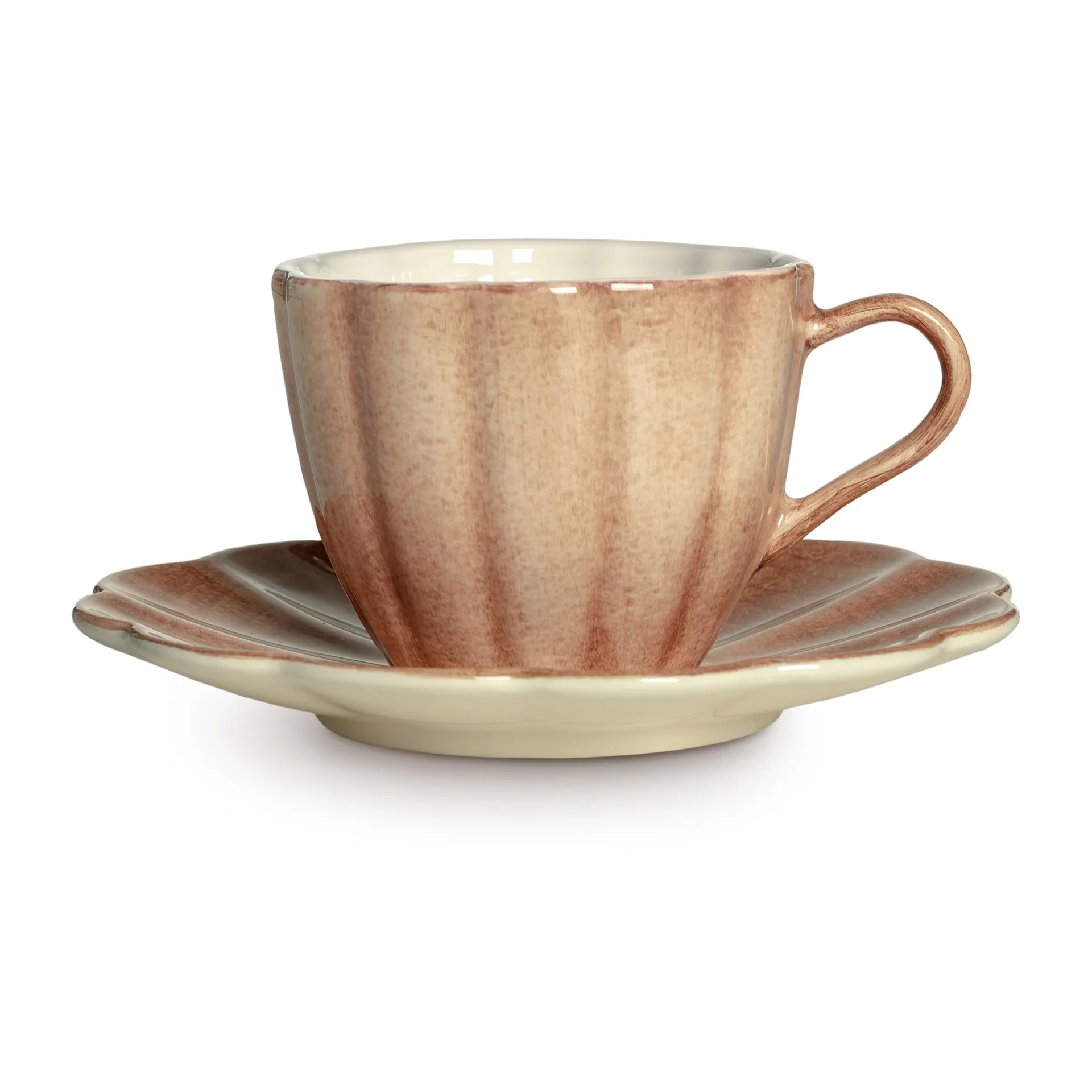 Tazza con piattino Oyster, 25 cl, Cinnamon Mateus
