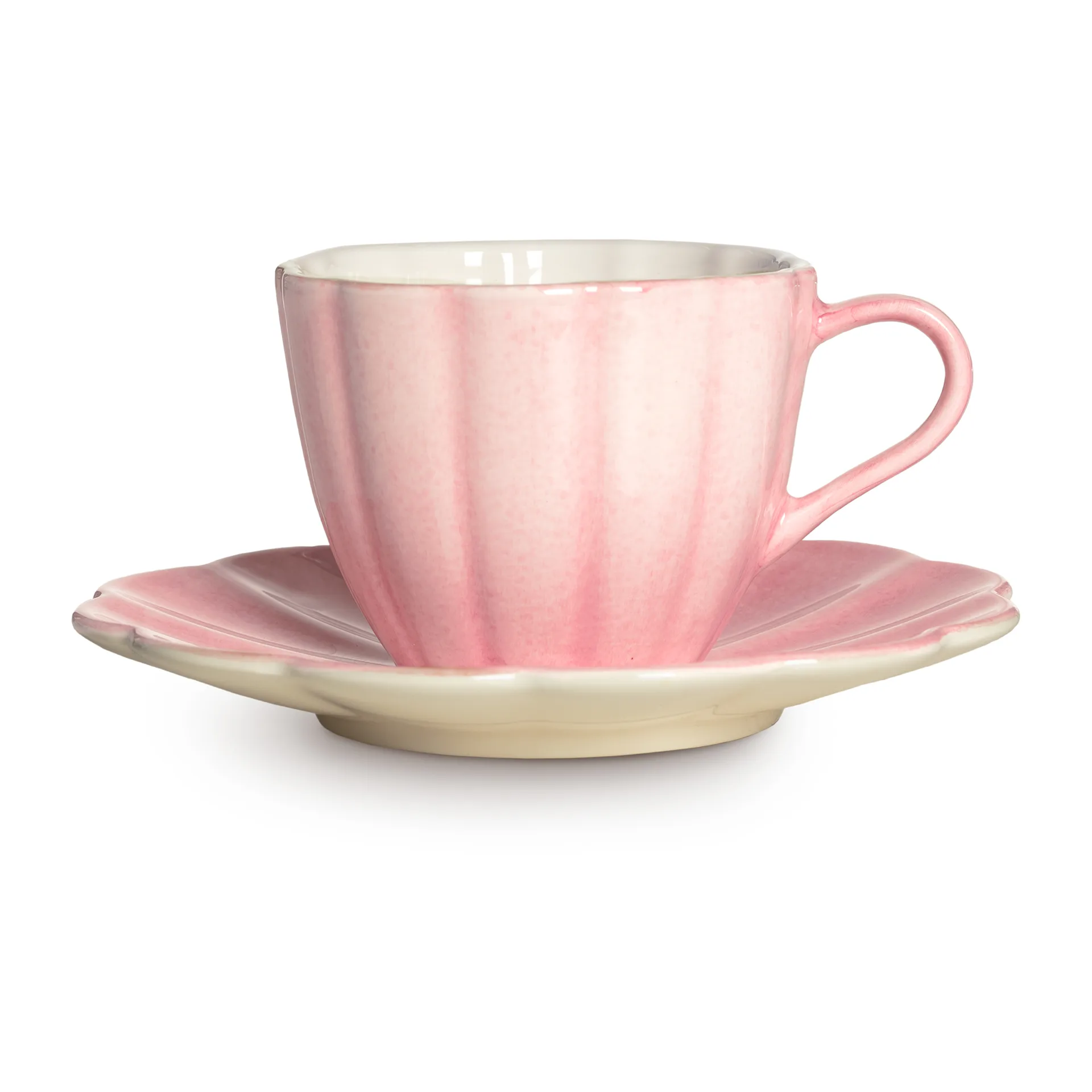 Tazza con piattino Oyster, 25 cl, Rosa chiaro Mateus
