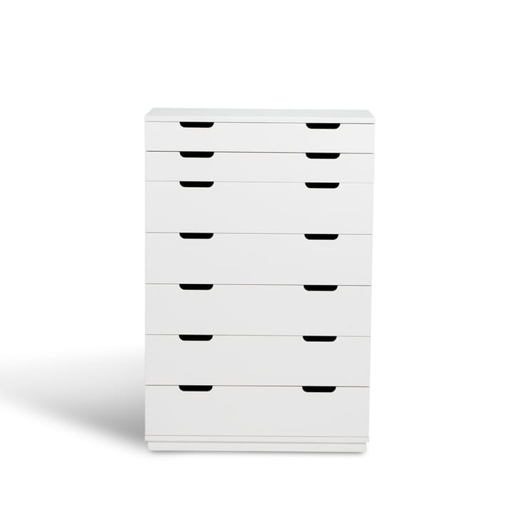 Comò 7 cassetti Aoko  - Verniciato bianco - Mavis