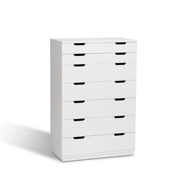 Comò 7 cassetti Aoko  - Verniciato bianco - Mavis