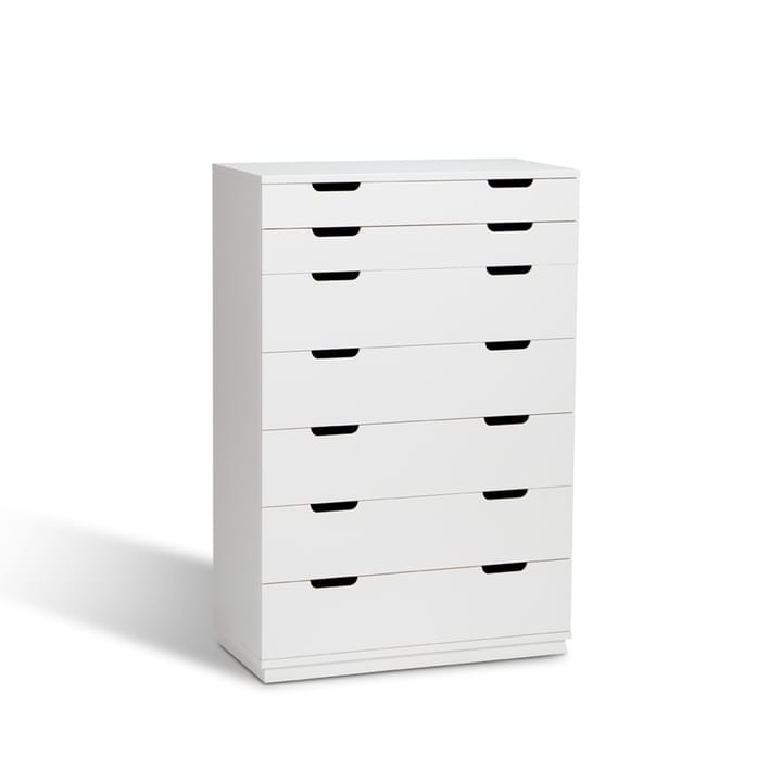 Comò 7 cassetti Aoko , Verniciato bianco Mavis