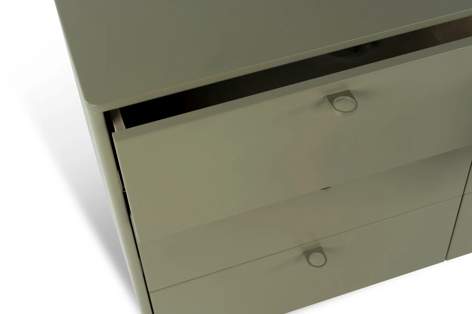 Comò con 9 cassetti Deus , Grigio oliva Mavis