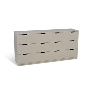 Comò doppio 6 cassetti Aoko  - Beige - Mavis