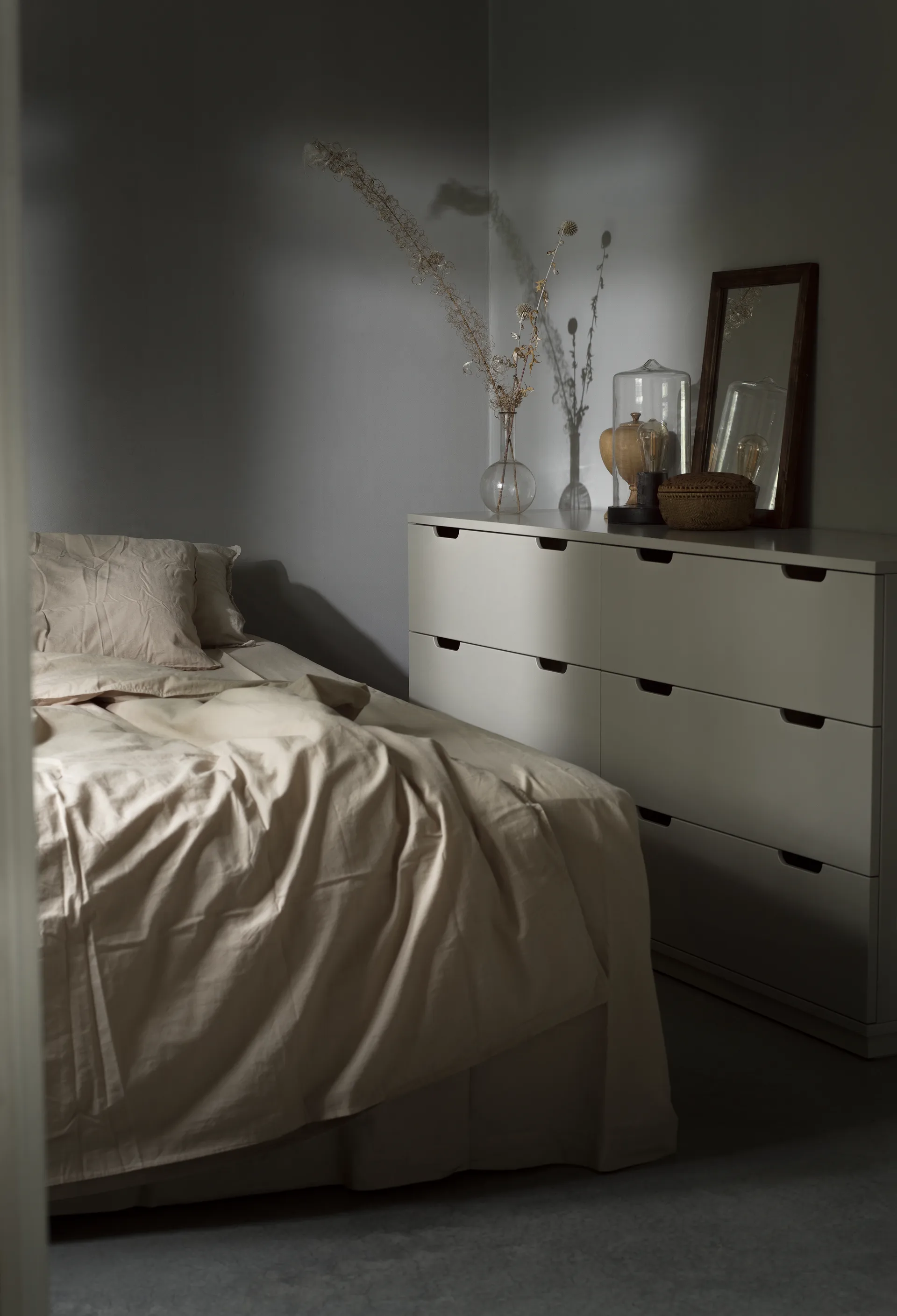 Comò doppio 6 cassetti Aoko , Beige Mavis