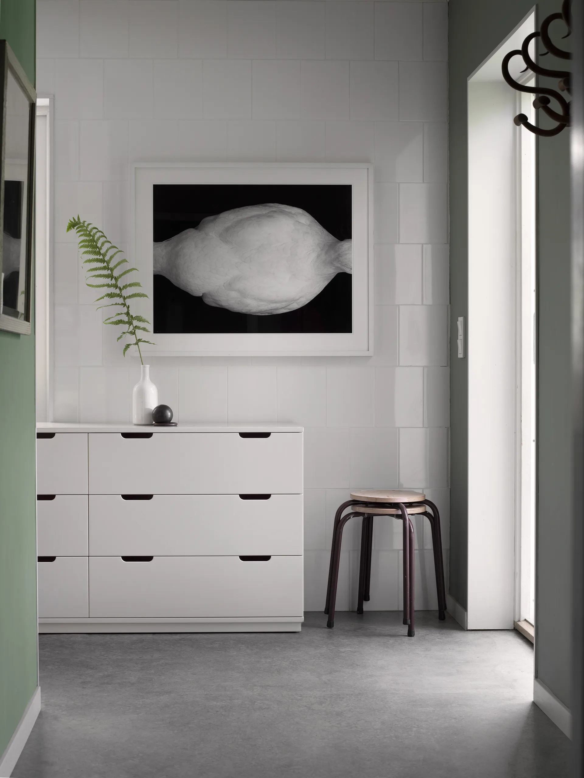 Comò doppio 6 cassetti Aoko , Verniciato bianco Mavis