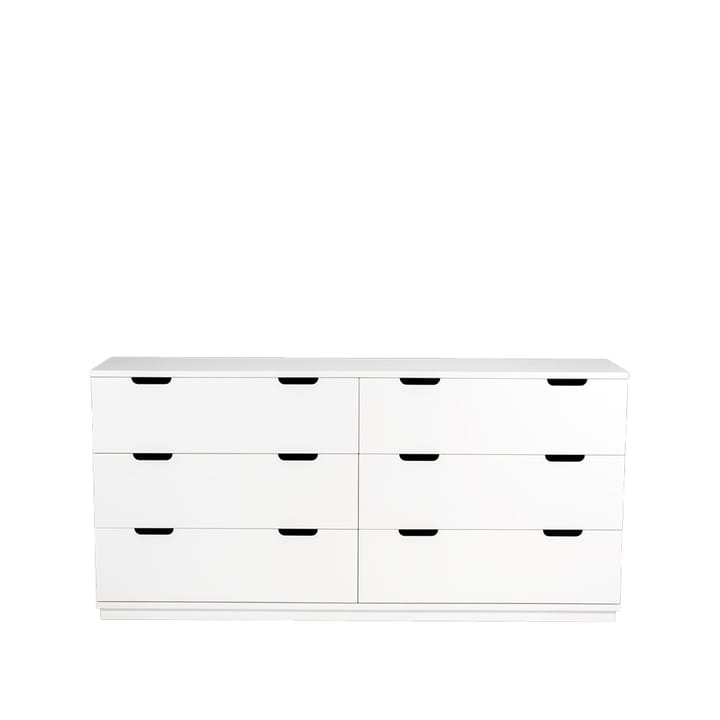 Comò doppio 6 cassetti Aoko  - Verniciato bianco - Mavis