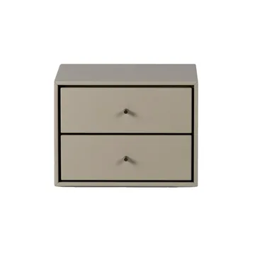 Comodino a muro Volt  - Beige-acciaio inossidabile - Mavis