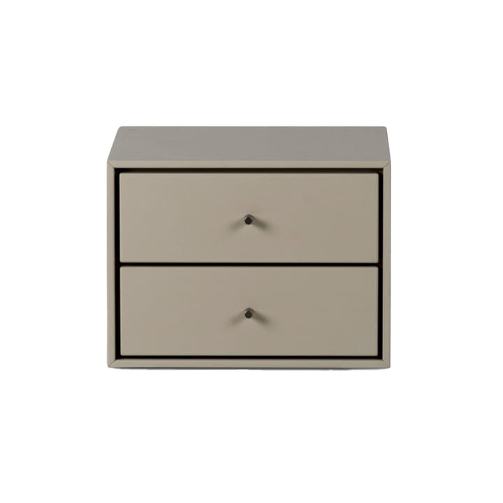 Comodino a muro Volt  - Beige-acciaio inossidabile - Mavis