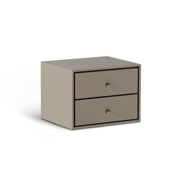 Comodino a muro Volt  - Beige-acciaio inossidabile - Mavis