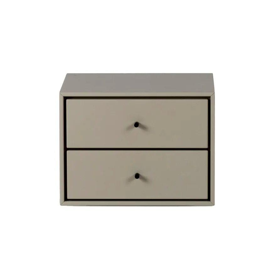 Comodino a muro Volt , Beige-nero Mavis
