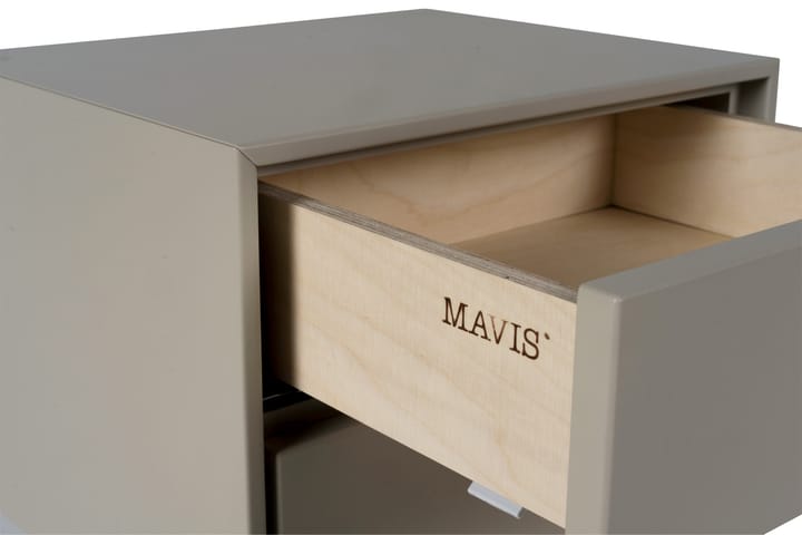 Comodino a muro Volt , Beige-nero Mavis
