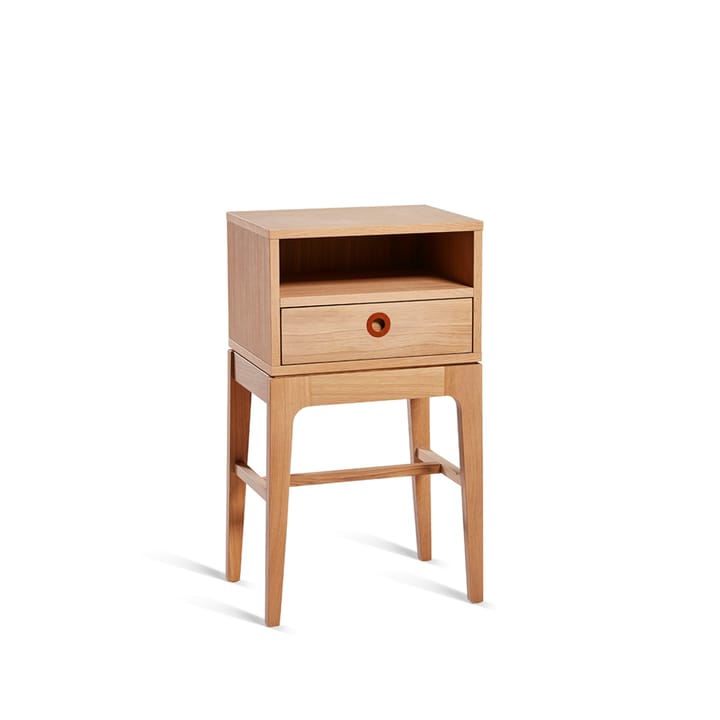 Comodino Höllviken gambe alte - rovere pigmentato bianco - Mavis
