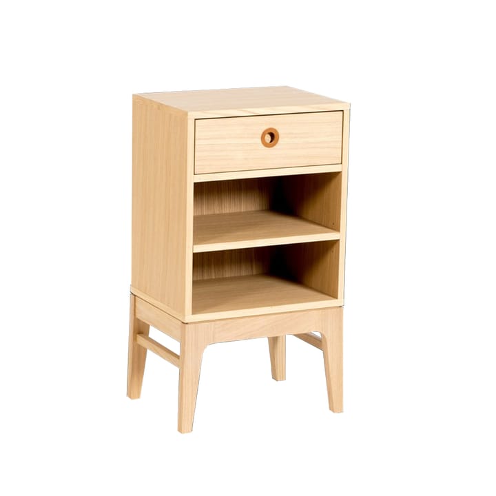 Comodino Höllviken - rovere pigmento bianco, 1 scatola - Mavis