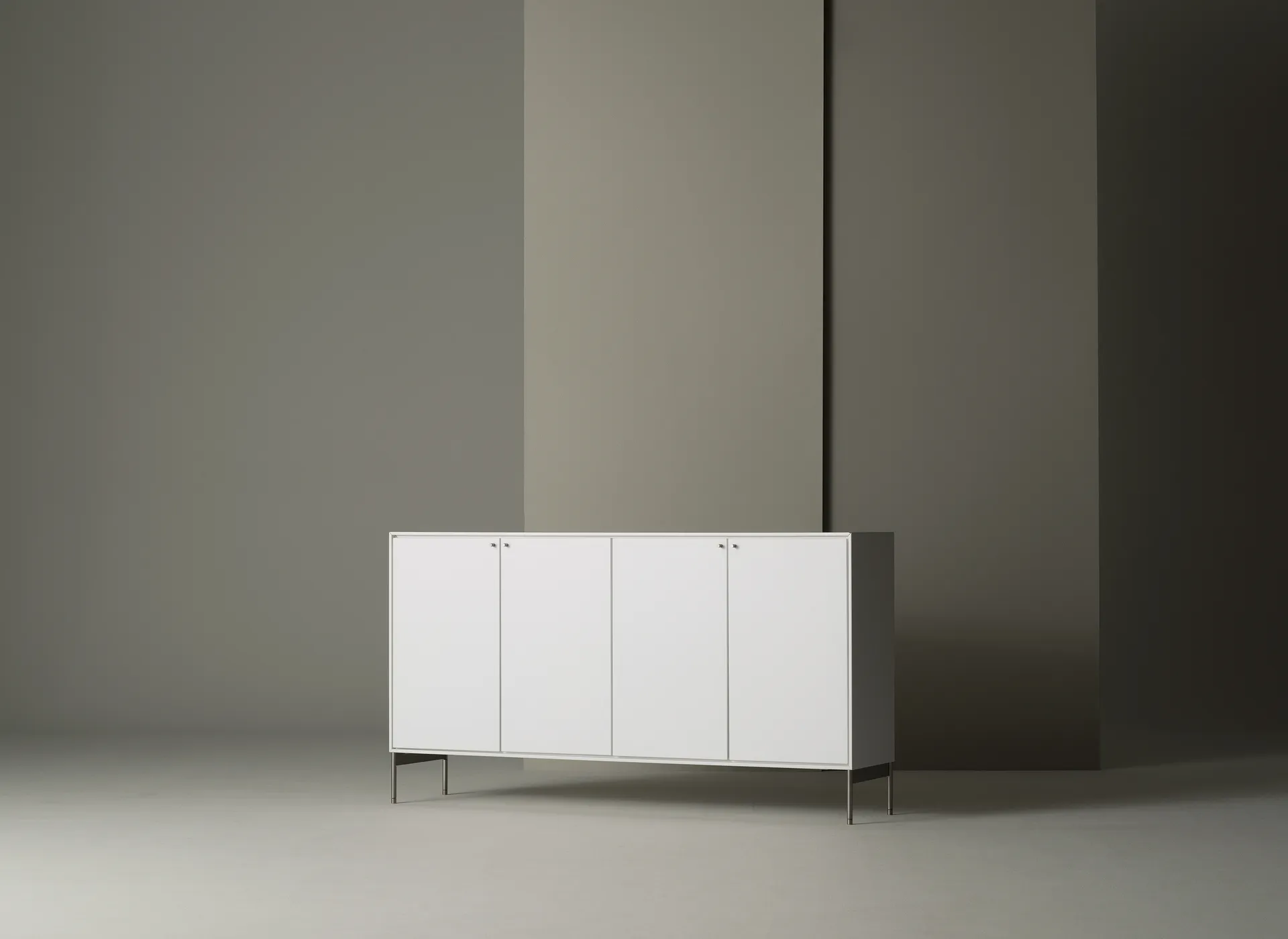 Credenza 80x148 cm Volt , Verniciato bianco Mavis