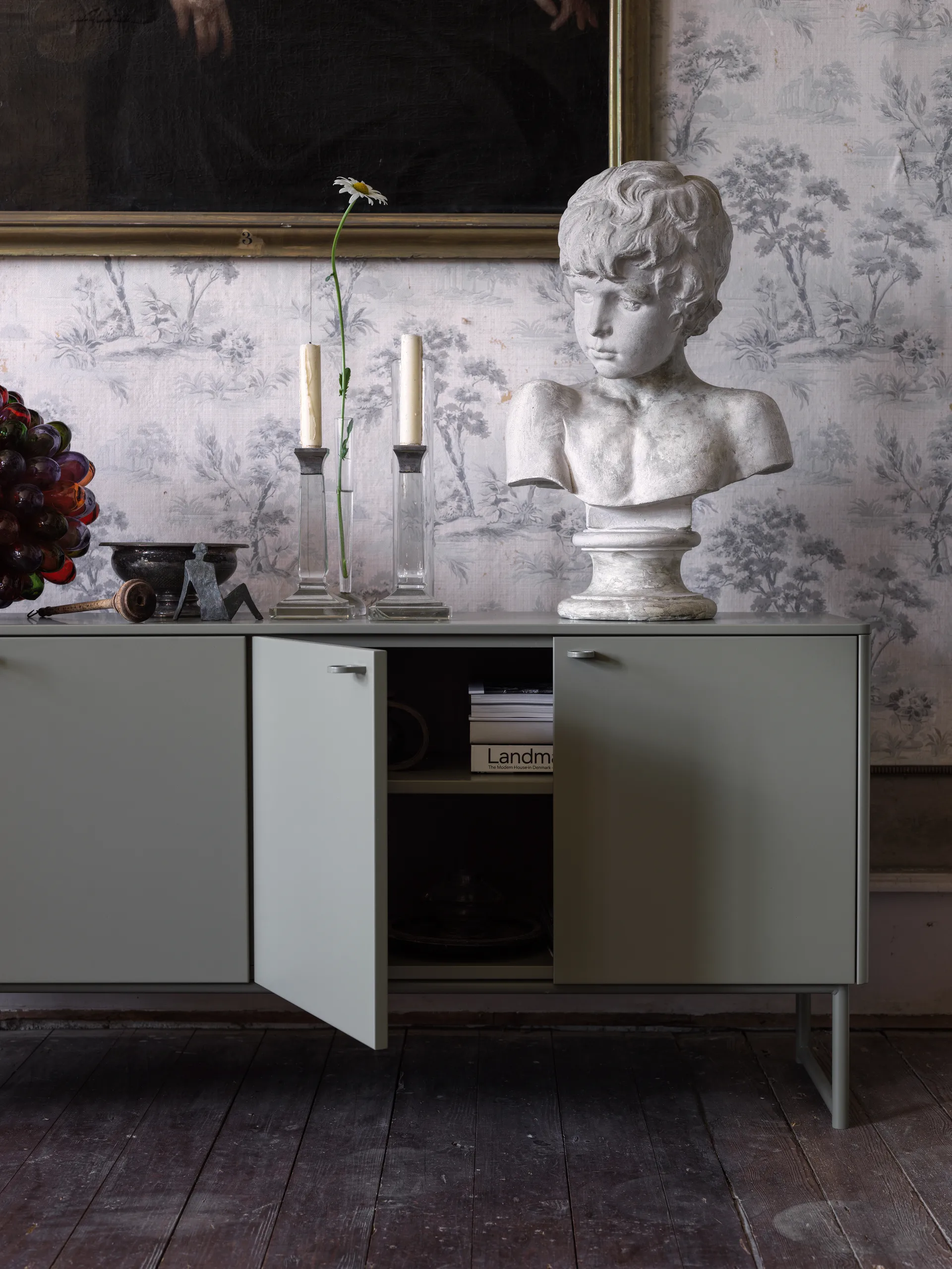 Credenza Deus 60 cm, Grigio oliva Mavis