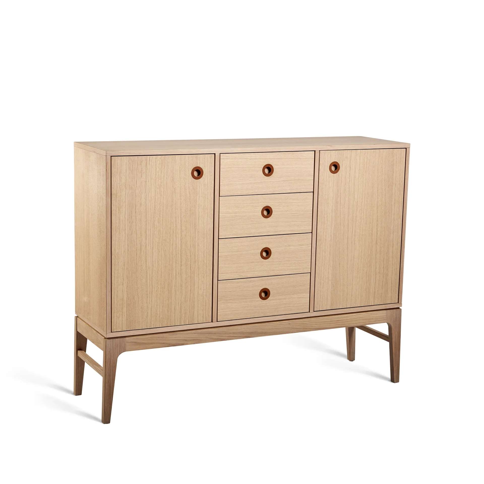 Credenza Höllviken, rovere pigmentato bianco Mavis